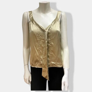 HOLT Renfrew Gold Silk Sleeveless Blouse‎